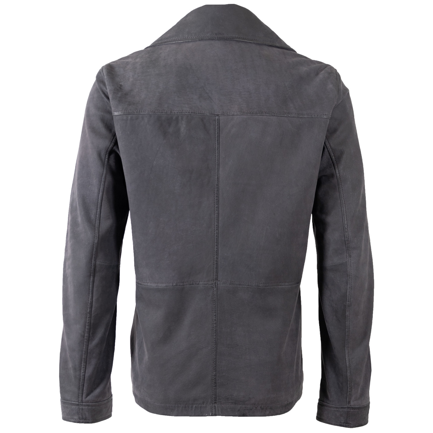 Sacou de piele pentru bărbați Mauritius MMBravon albastru închis Regular Fit