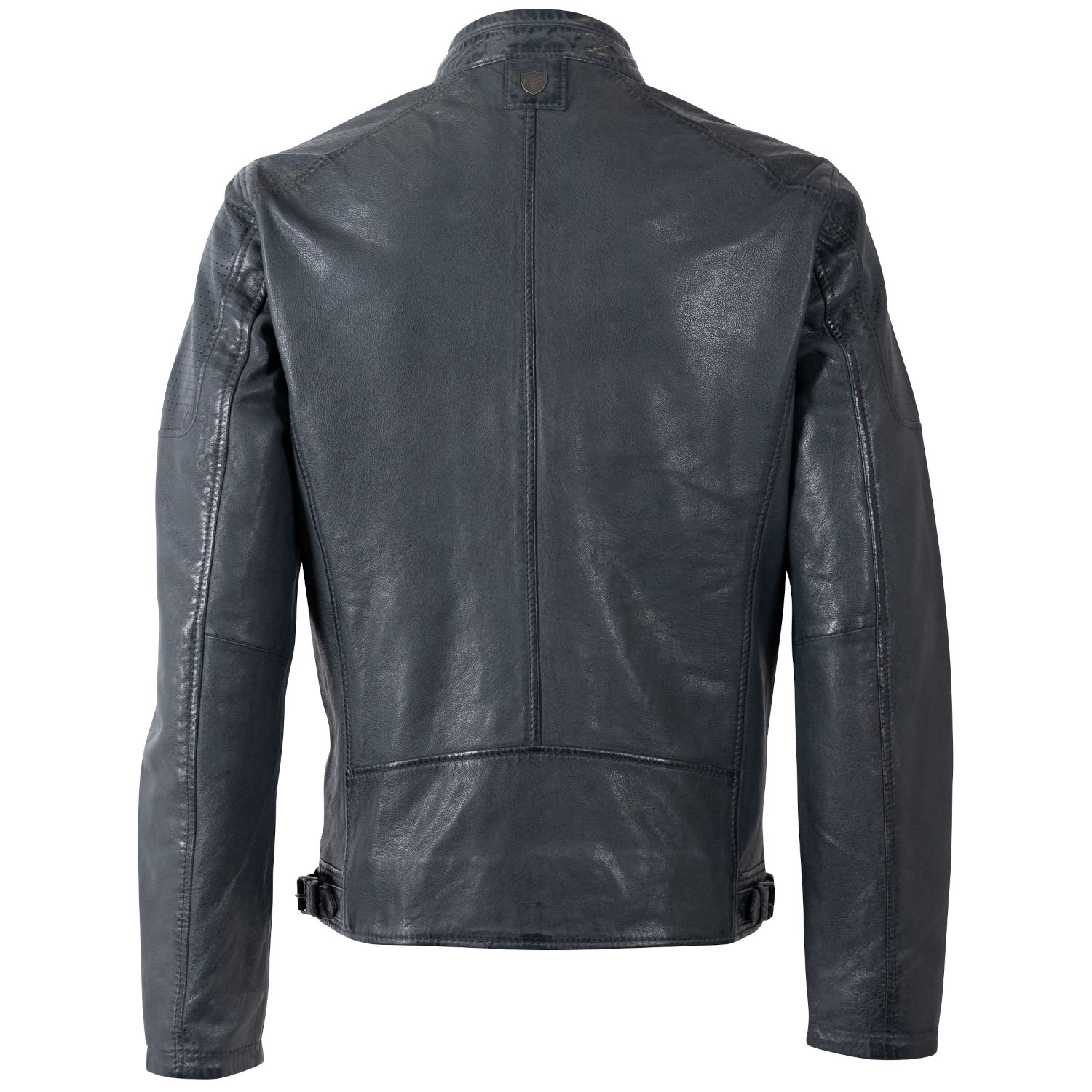 geacă de piele bărbați Mauritius MMBroum albastru închis stil biker