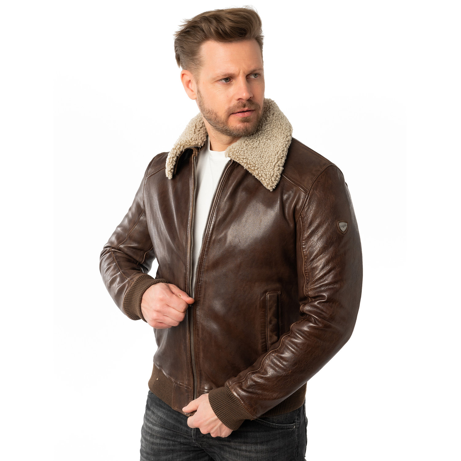 Geaca de Piele Barbati Mauritius Maro MMBrovig – STOC