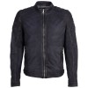 Geaca de Piele Barbati Mauritius Albastru Inchis MMCayo - readytowear.ro
