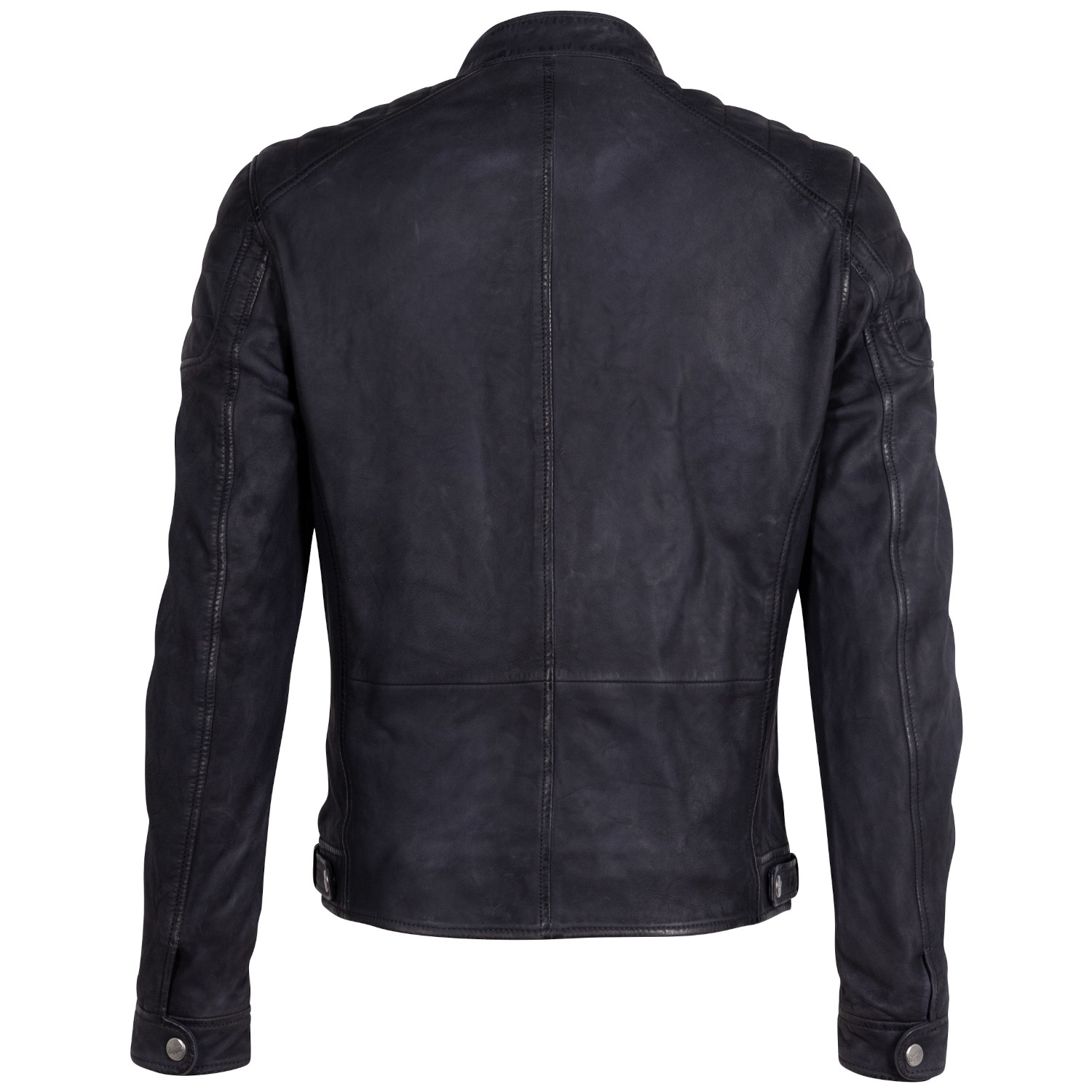 Geaca de Piele Barbati Mauritius Albastru Inchis MMCayo – Geci de Piele