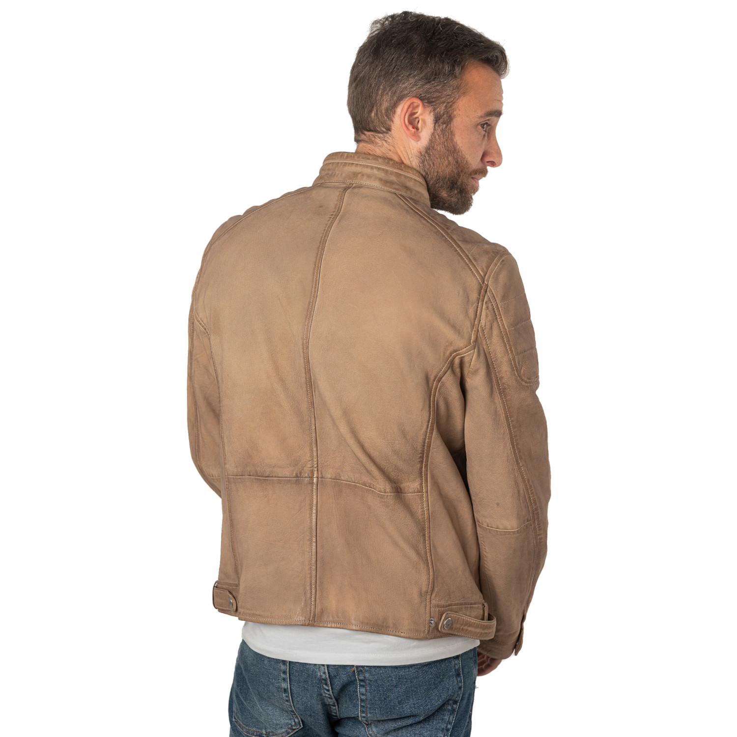 Geaca de Piele Barbati Mauritius Bej MMCayo – Geci de Piele Geaca de Piele Barbati Mauritius Bej MMCayo – Geci de Piele