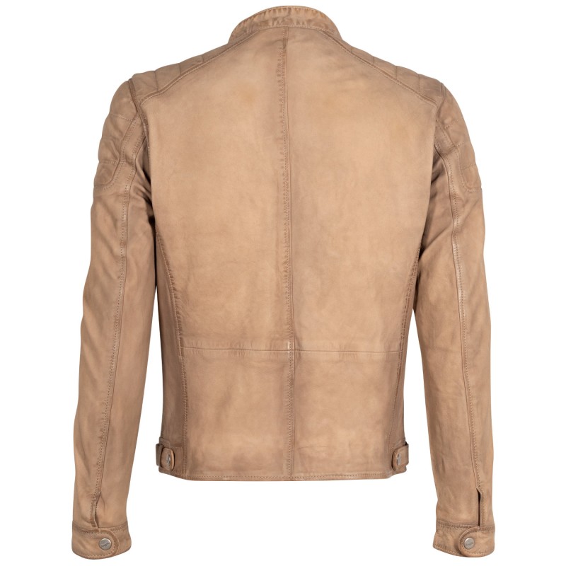 Geaca de Piele Barbati Mauritius Bej MMCayo – Geci de Piele