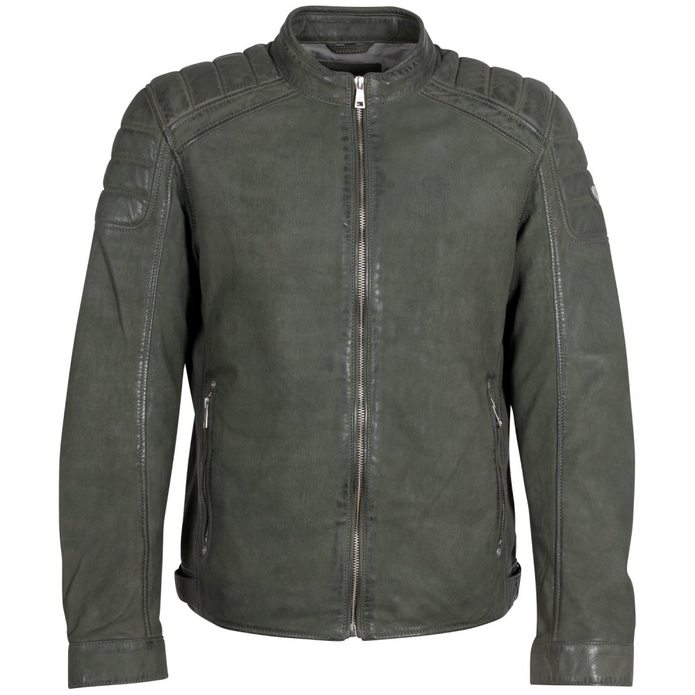 Geaca de Piele Barbati Mauritius Olive MMCayo - readytowear