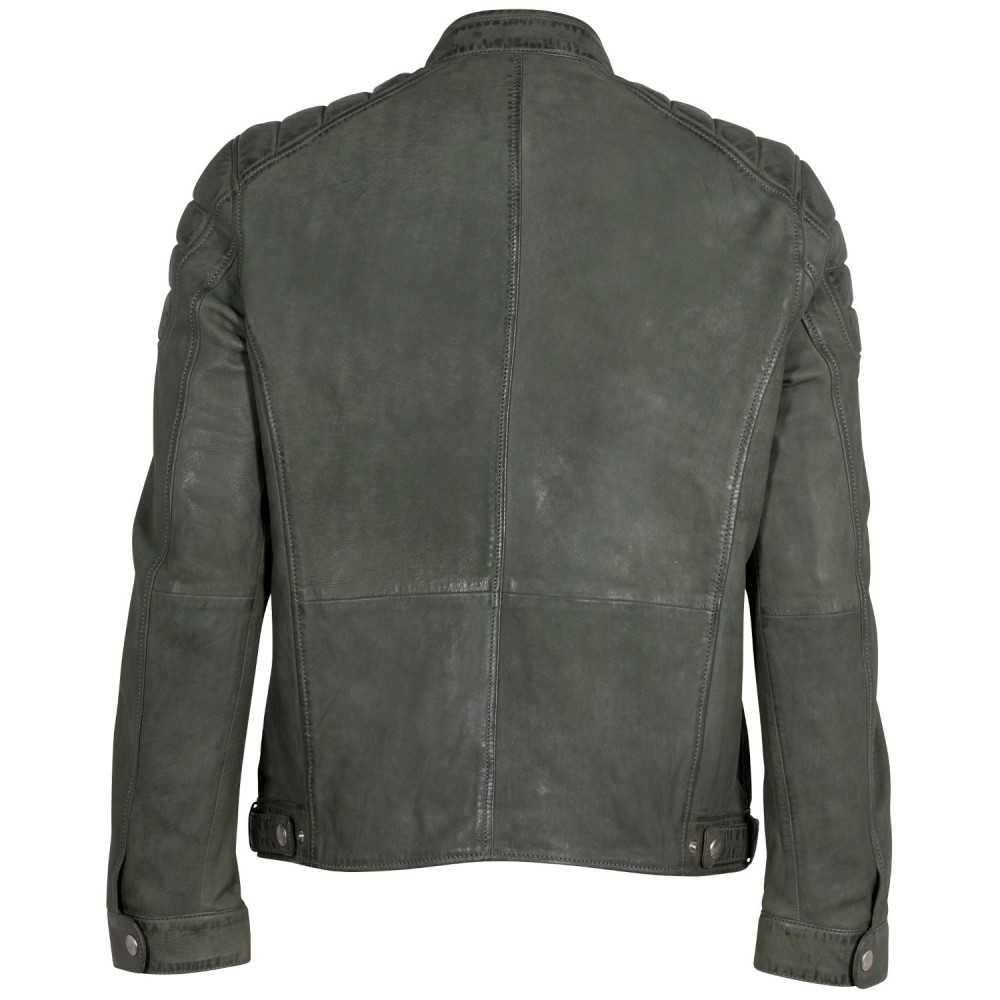 Geaca de Piele Barbati Mauritius Olive MMCayo - readytowear