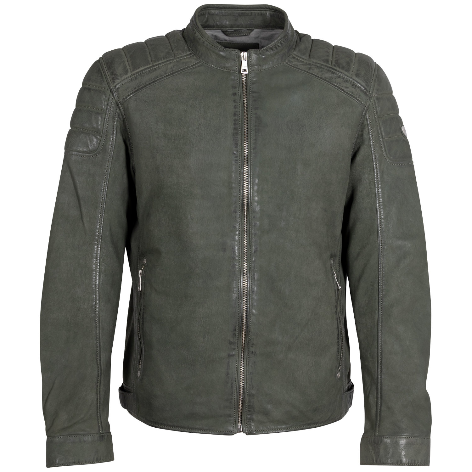 Geaca de Piele Barbati Mauritius Olive MMCayo – Geci de Piele