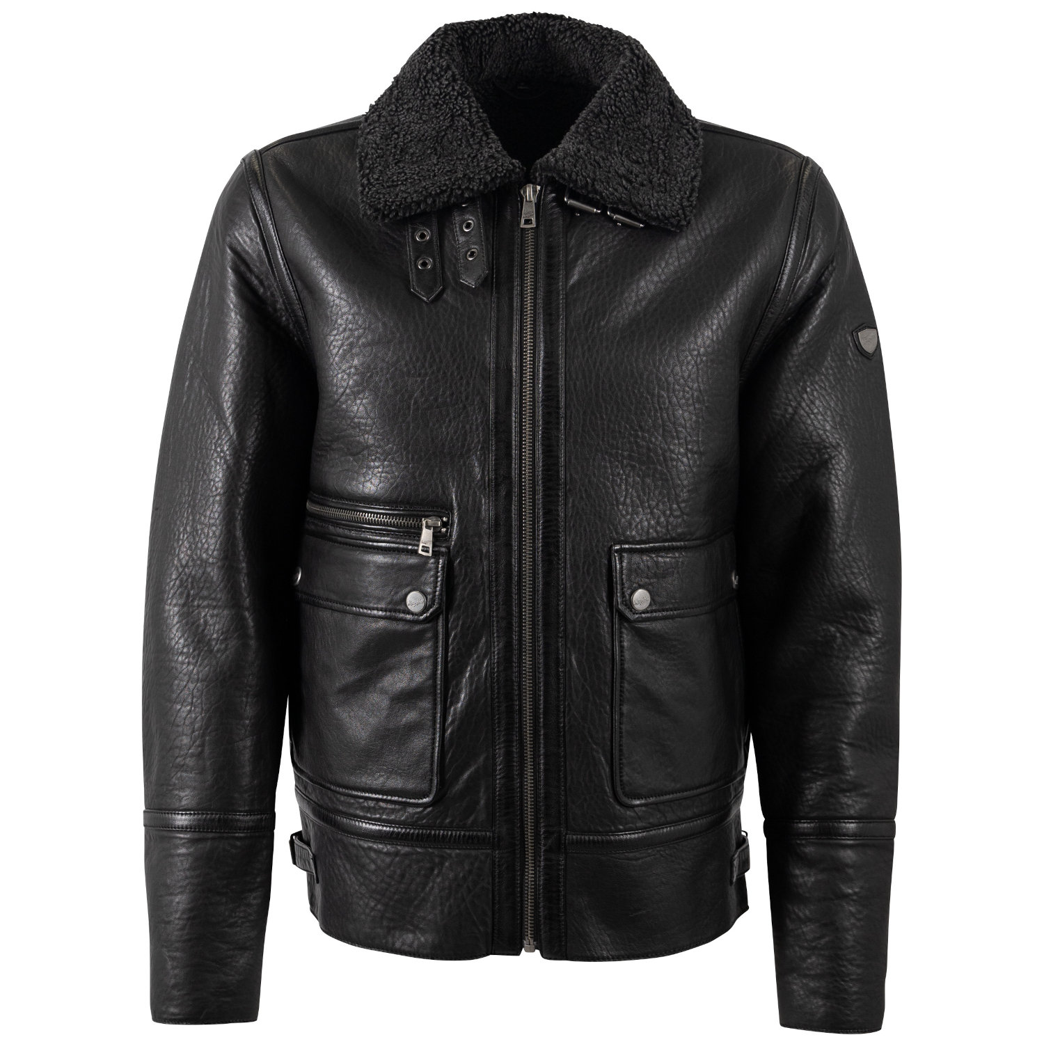 Geaca de Iarna din Piele Barbati Mauritius Neagra MMCeylor – STOC Geaca de Iarna din Piele Barbati Mauritius Neagra MMCeylor – STOC