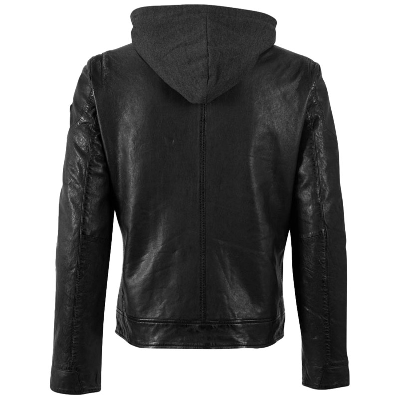 Geaca de Piele Barbati Mauritius Neagra MMCharlik – Geci de Piele