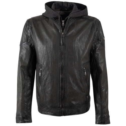 Geaca de Piele Barbati Mauritius Verde Inchis MMCharlik