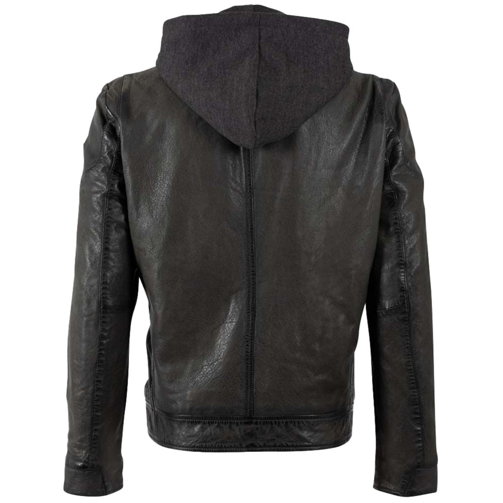 Geaca de Piele Barbati Mauritius Verde Inchis MMCharlik