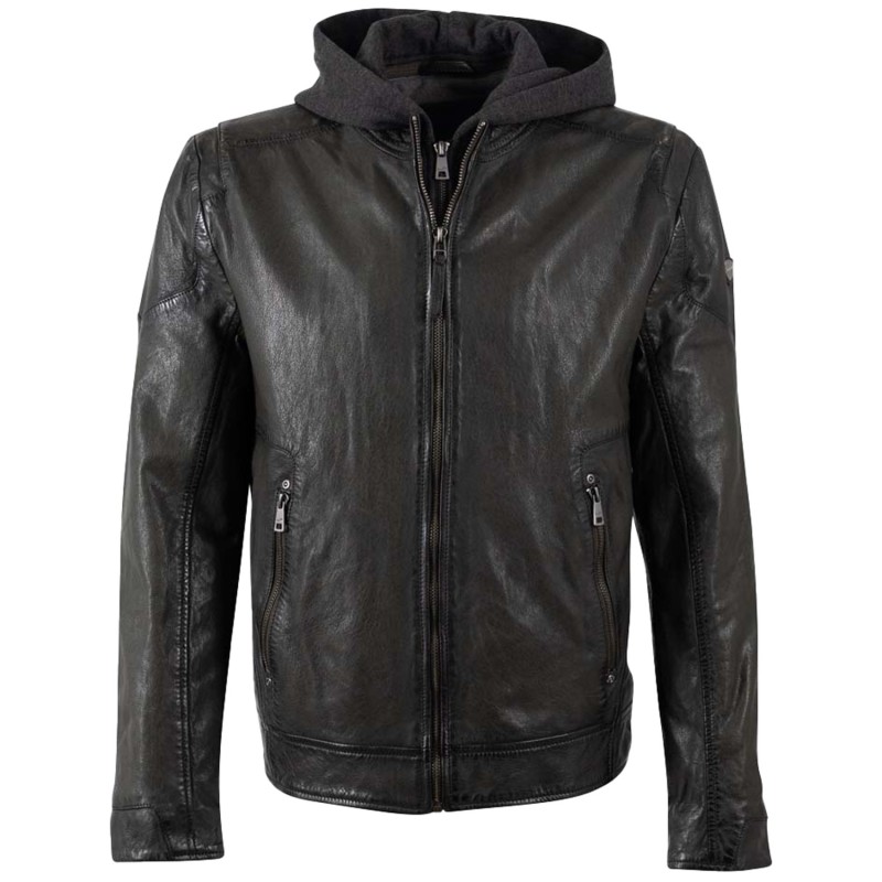 Geaca de Piele Barbati Mauritius Verde Inchis MMCharlik – Geci de Piele