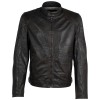Geaca de Piele Barbati Mauritius Negru/Bej MMChesney - readytowear.ro