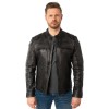 Geaca de Piele Barbati Mauritius Antracit Inchis MMChopa – Geci de Piele