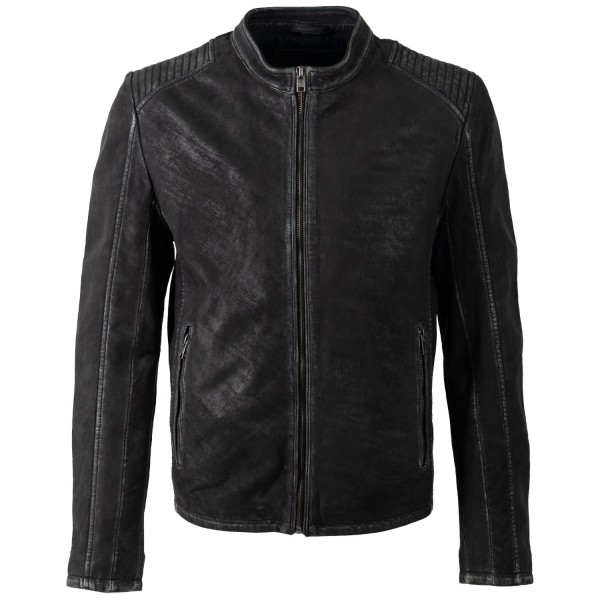 Geaca de Piele Barbati Mauritius Neagra MMCiran