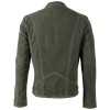 Geacă de piele biker bărbați Mauritius MMCiran olive cu umeri matlasați