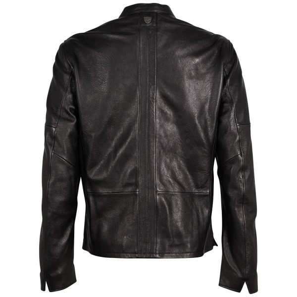 Geaca de Piele Barbati Mauritius Neagra MMComao – Black Friday — fotografia 4