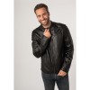 Geaca de Piele Barbati Mauritius Neagra MMComao – Black Friday