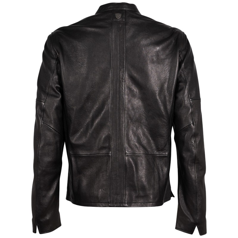 Geaca de Piele Barbati Mauritius Neagra MMComao – Black Friday