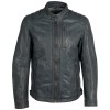 Geaca de Piele Barbati Mauritius Albastru Vintage MMCortney - readytowear.ro