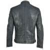 Geaca de Piele Barbati Mauritius Albastru Vintage MMCortney - readytowear.ro