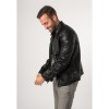 Geaca de Piele Barbati Mauritius Neagra MMCortney - readytowear.ro