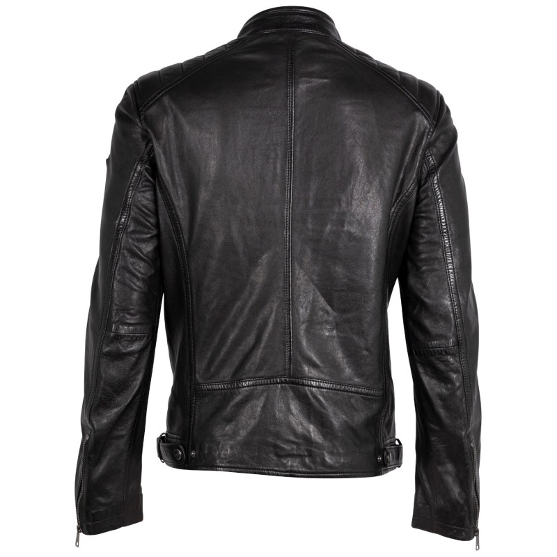 Geaca de Piele Barbati Mauritius Neagra MMCortney – Geci de Piele