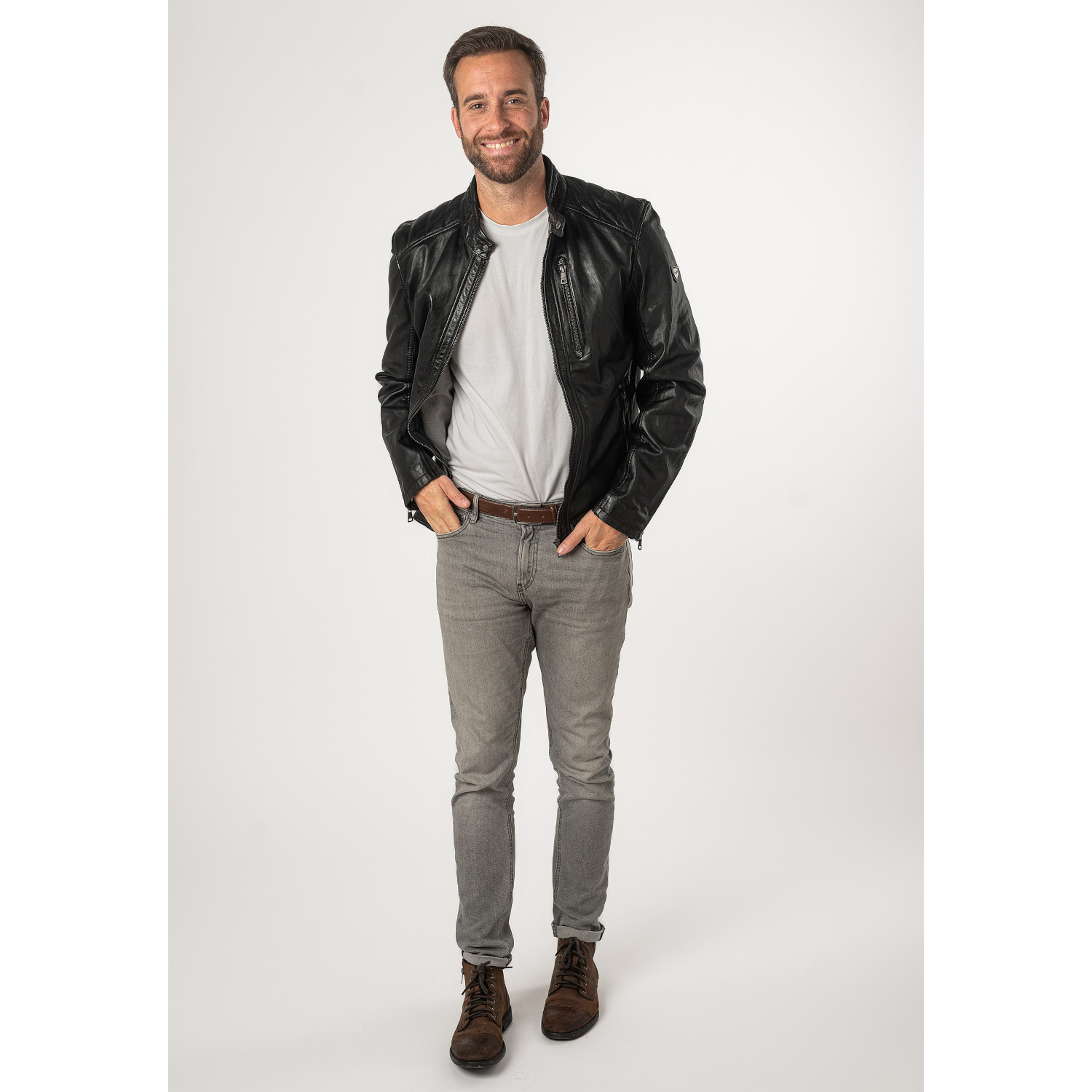 Geaca de Piele Barbati Mauritius Neagra MMCortney – Geci de Piele Geaca de Piele Barbati Mauritius Neagra MMCortney – Geci de Piele