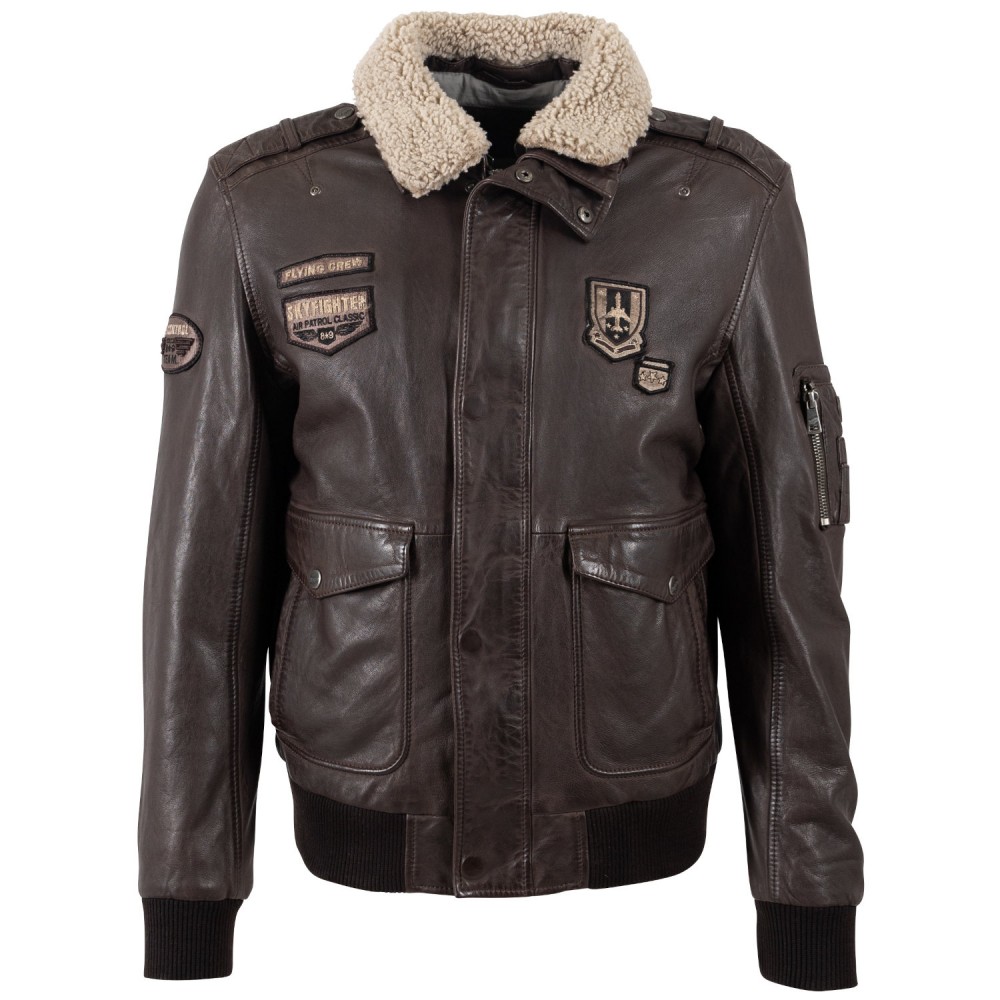 Geaca de Piele Barbati Mauritius Maro Inchis MMCruise - readytowear