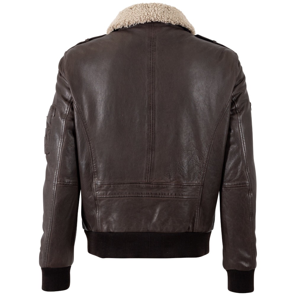 Geaca de Piele Barbati Mauritius Maro Inchis MMCruise - readytowear