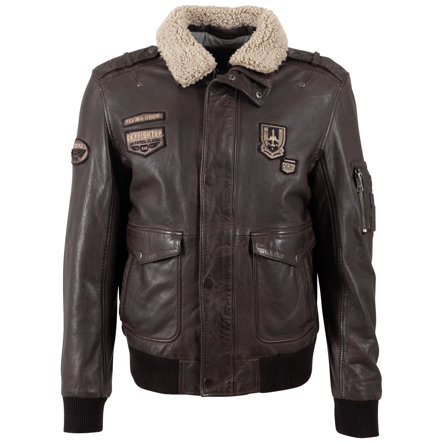 Geaca de Piele Barbati Mauritius Maro Inchis MMCruise – STOC