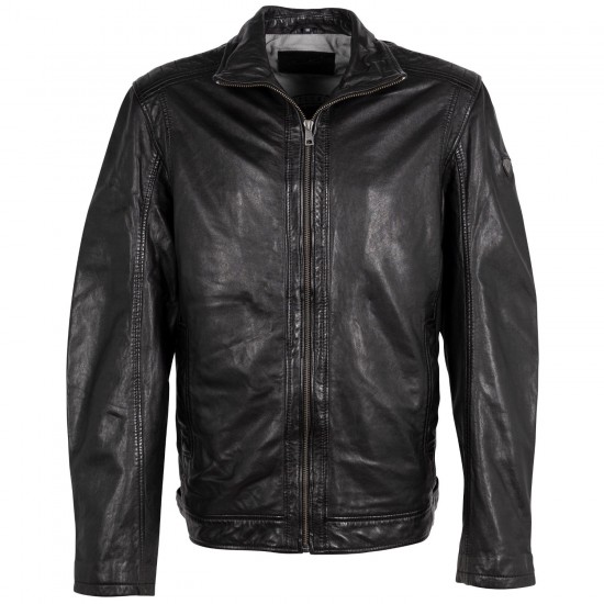Geaca de Piele Barbati Mauritius Neagra MMCuno