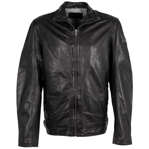 Geaca de Piele Barbati Mauritius Neagra MMCuno