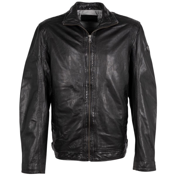 Geaca de Piele Barbati Mauritius Neagra MMCuno