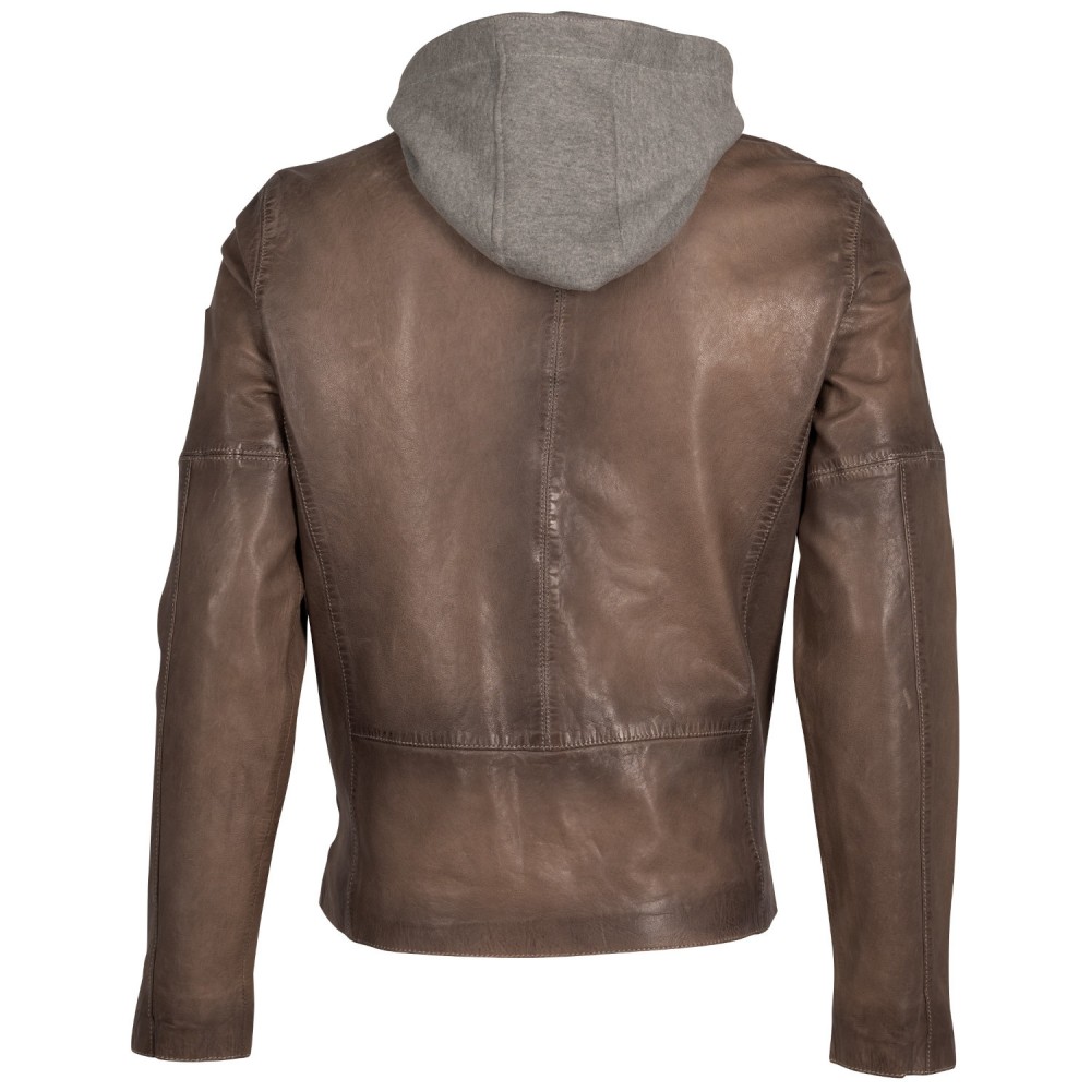 Geaca de Piele Barbati Mauritius Maro Inchis MMCyprus - readytowear