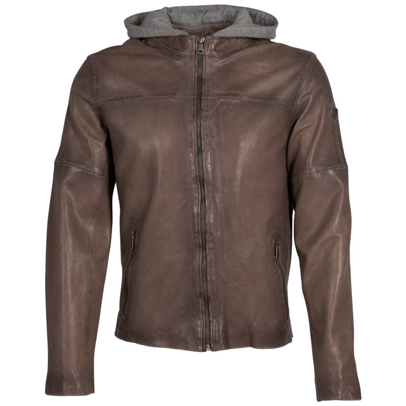 Geaca de Piele Barbati Mauritius Maro Inchis MMCyprus – Geci de Piele