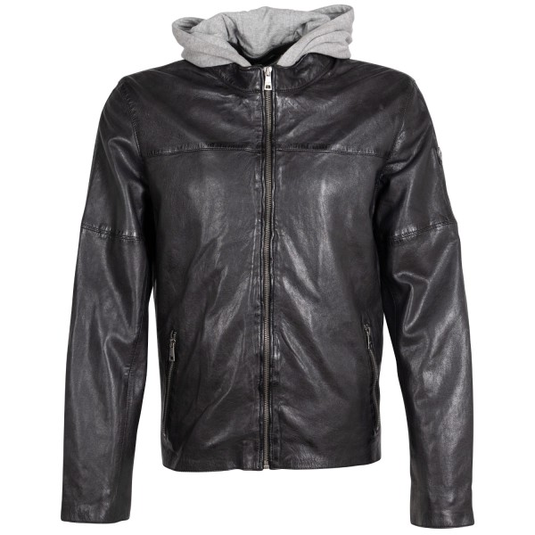 Geaca de Piele Barbati Mauritius Neagra MMCyprus