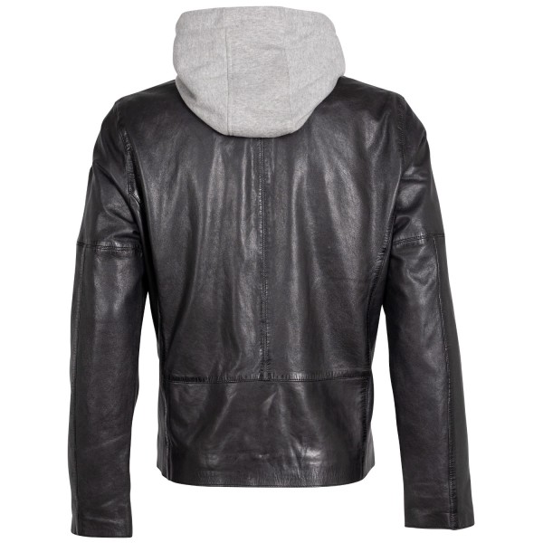 Geaca de Piele Barbati Mauritius Neagra MMCyprus