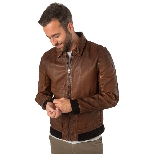 Geaca de Piele Barbati Mauritius Whiskey MMDawson