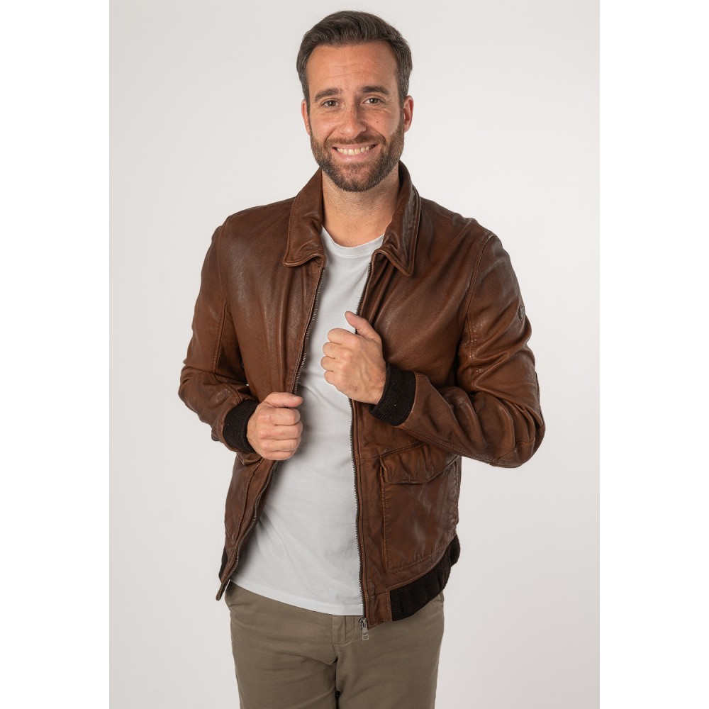 Geaca de Piele Barbati Mauritius Whiskey MMDawson - readytowear