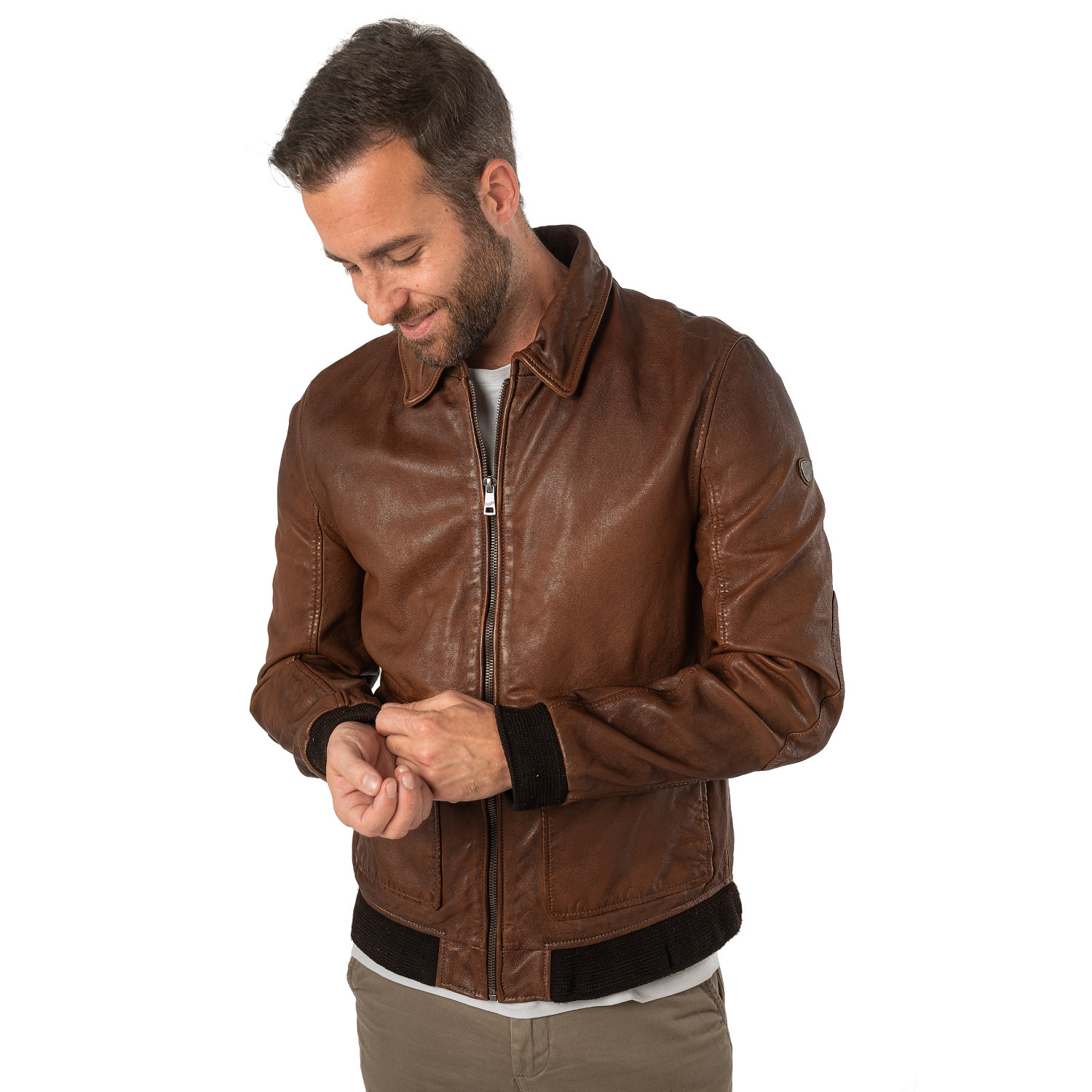 Geaca de Piele Barbati Mauritius Whiskey MMDawson – Black Friday