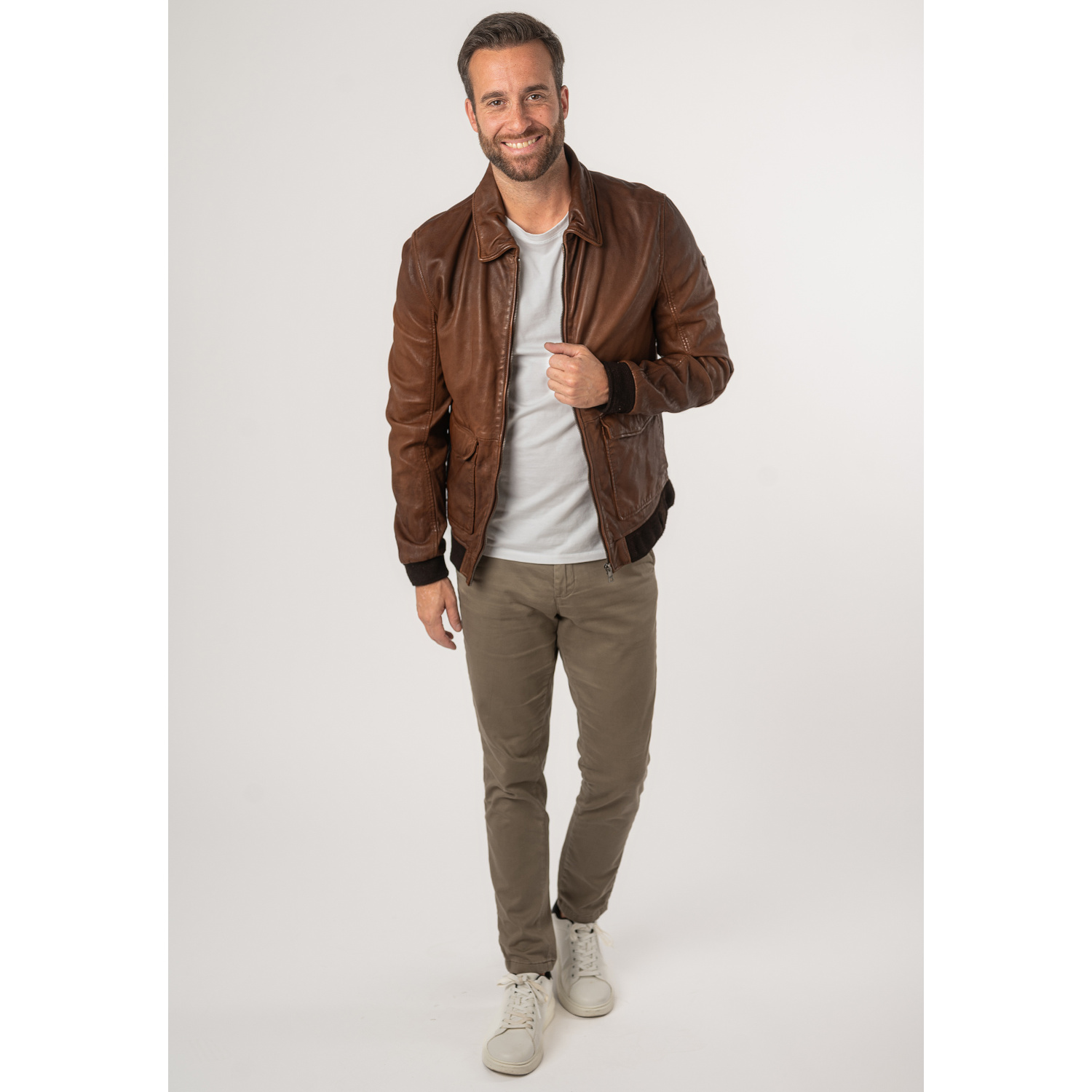 Geaca de Piele Barbati Mauritius Whiskey MMDawson – Black Friday