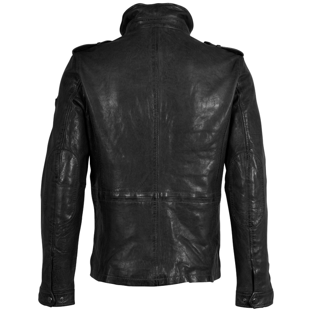 Geaca de Piele Barbati Mauritius Neagra MMDaxter