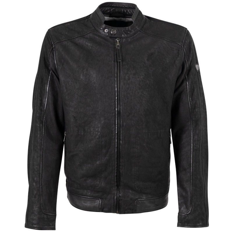 Geaca de Piele Barbati Mauritius Antracit Inchis MMDeplu – Geci de Piele