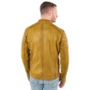 Geaca de Piele Barbati Mauritius Galbena MMDerry