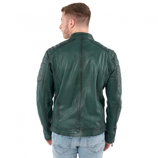Geaca de Piele Barbati Mauritius Verde MMDerry