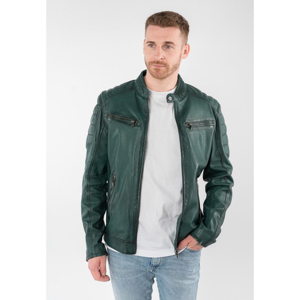 Geaca de Piele Barbati Mauritius Verde MMDerry