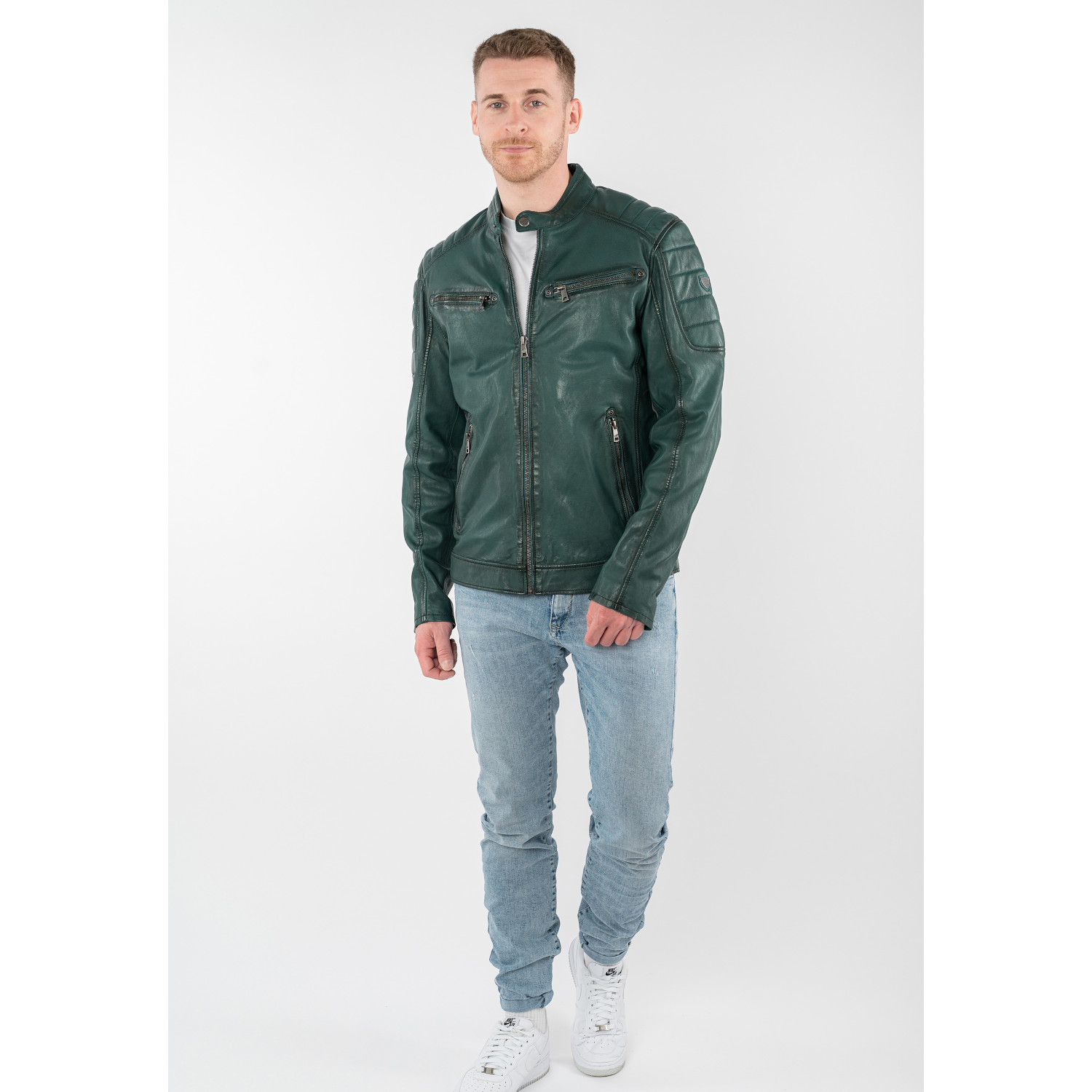 Geaca de Piele Barbati Mauritius Verde MMDerry – Geci de Piele Geaca de Piele Barbati Mauritius Verde MMDerry – Geci de Piele