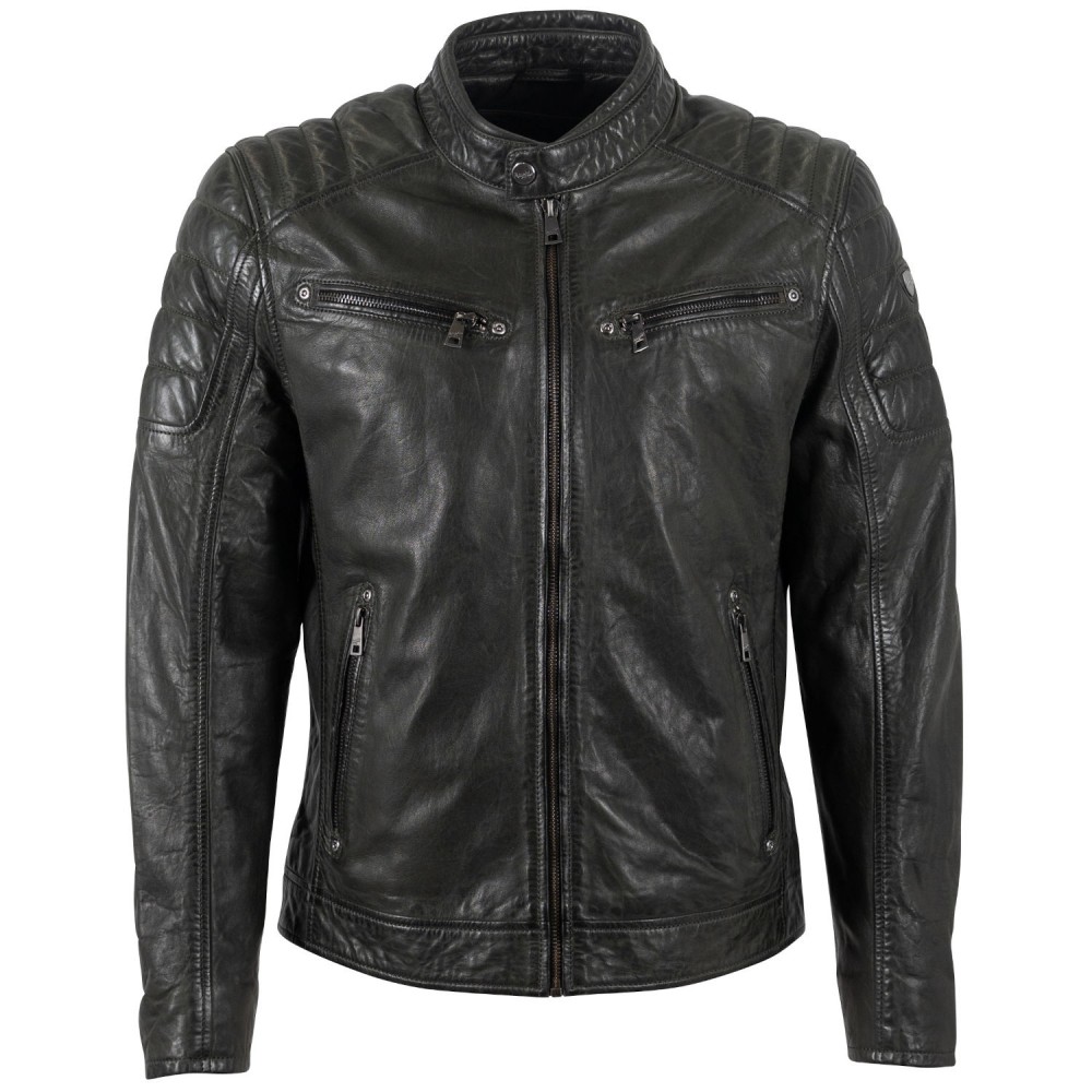 Geaca de Piele Barbati Mauritius Verde Inchis MMDerry - readytowear