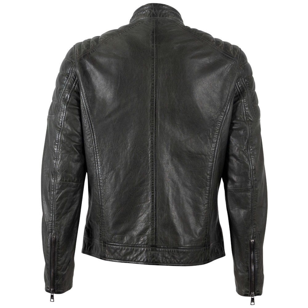 Geaca de Piele Barbati Mauritius Verde Inchis MMDerry - readytowear