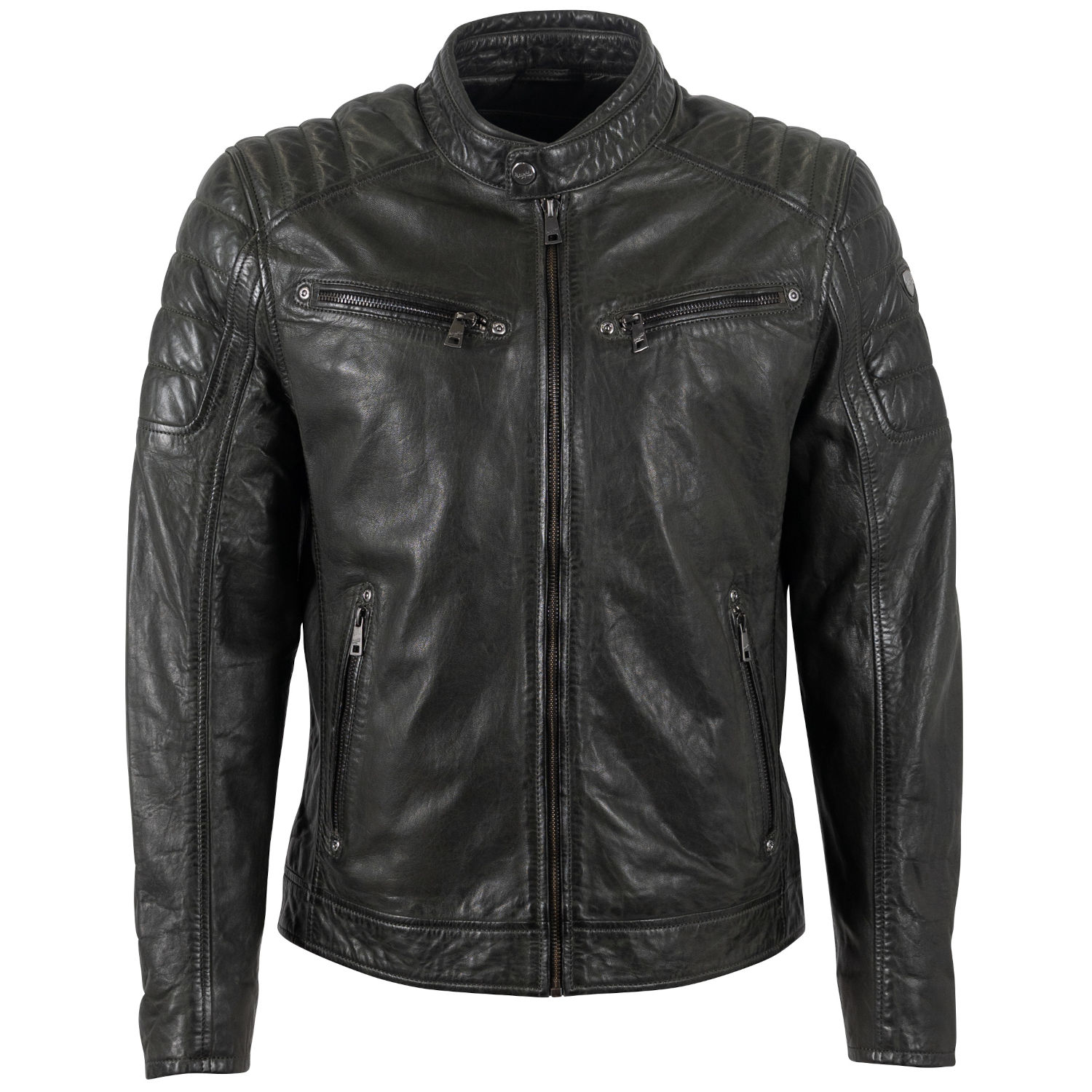 Geaca de Piele Barbati Mauritius Verde Inchis MMDerry – Black Friday